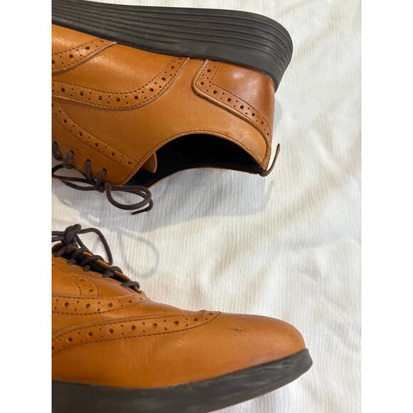 Wolf & Shepherd Men's 8 Crossover Wingtip Italian Leather Hybrid Dress Shoes - Picture 8 of 16